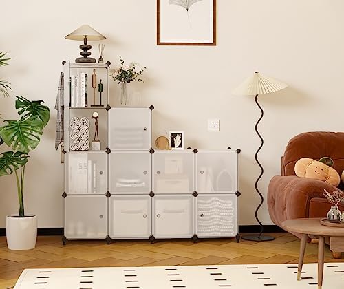 AWTATOS 12 Cube Storage Organizer, Closet Storage Shelves with Doors - Image 4