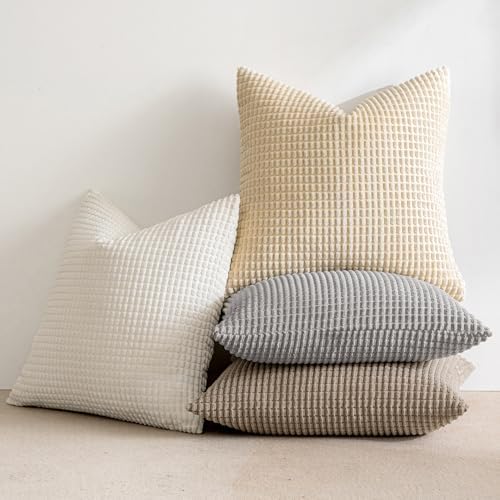 MIULEE Neutral Harmony Decorative Pillow Covers 20x20 Inch Set of 4 - Image 2