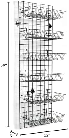Heavy Duty Gridwall Panels Commercial Grade Grid Panel for Retail Display Wall 2' Width x 5' Height, Black (Pack of 3) - Image 3