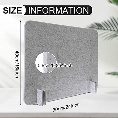 Fabbay 4 Pcs Acoustic Desk Divider Desk Partition for Students 16 x 24 Inch Table Freestanding Privacy Panel Visual Distraction and Noise Reducing for School Classroom Teacher Office (Silver Gray) - Image 2