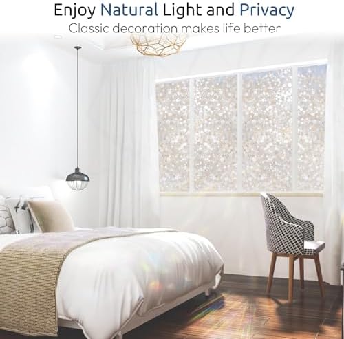 rabbitgoo Window Privacy Film, Decorative Rainbow Clings, 17.5" x 78.7" - Image 2