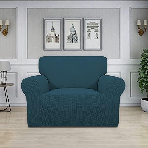 Easy-Going Stretch Oversized Chair Slipcover with Arm Washable Deep Teal - Image 2