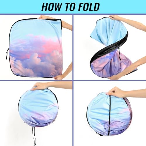 Car Windshield Sun Shade, Foldable Reflective UV Front Sunshade - Image 4