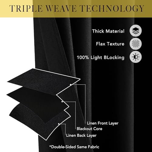 NICETOWN 100% Black Out Curtain for Patio Sliding Door, W100 x L108 in - Image 4