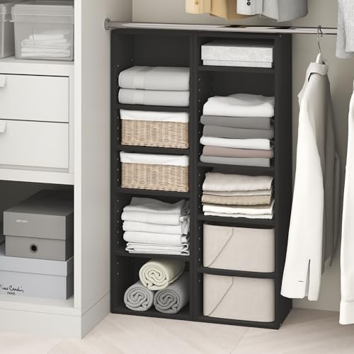 Furinno PASIR 10-Tier Closet Organizers and Storage, Open Shelf, Storage Organizer, 12-Inch Width, for Closet, Bedroom, Blackwood - Image 5