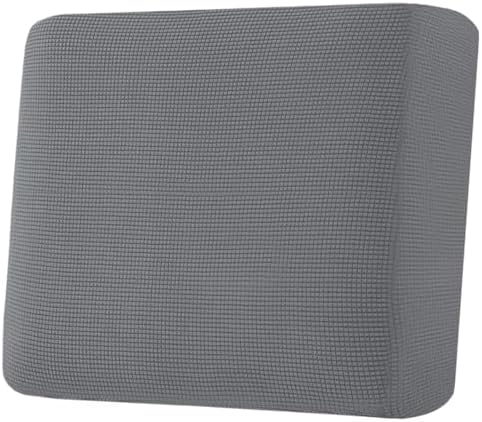H.VERSAILTEX Super Stretch Individual Seat Cushion Covers Sofa Covers Couch Cushion Covers Slipcover Sets Thick Jacquard Textured Twill Fabric (1 Piece Chair Cushion Cover, Grey) by HVERSAILTEX