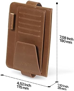 Londo Leather Car Visor Organizer – Stylish & Functional Storage for Sunglasses, Cards, and Essentials - Image 2