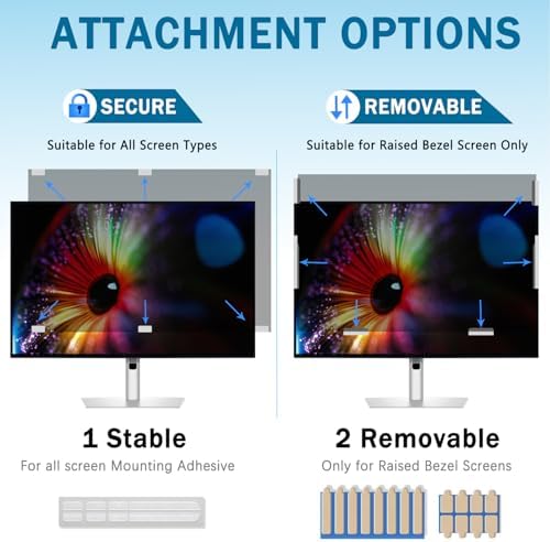 [2 Pack] 24 Inch Computer Privacy Screen for 16:9 Widescreen Monitor - Image 7