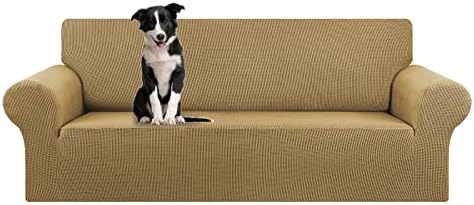 KEKUOU Stretch Oversized Couch Covers for Sofa Slipcover,Tan by KEKUOU