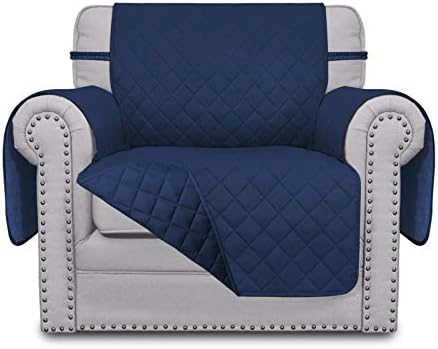 Easy-Going Chair Sofa Slipcover Reversible Sofa Cover Water Resistant Couch Cover Furniture Protector Cover with Elastic Straps for Pets Kids Children Dog Cat (Chair, Navy/Navy) by Easy-Going