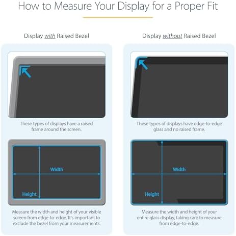 StarTech 18.5in 16:9 Monitor Privacy Screen Filter, Matte/Glossy Sides, TAA - Image 4