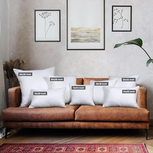Utopia Bedding Throw Pillows, Decorative 26x26 Pillow Inserts, Set of 4 - Image 2