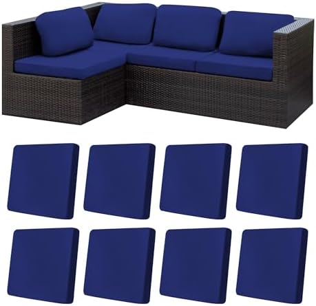 8 Pcs Outdoor Cushion Covers, Patio Sofa Cushion Covers Replacement by BIETYONE