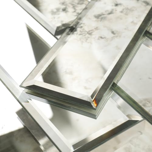 Lovdeco Peel & Stick Silver Antique Mirror Tile 3x12 Inch Beveled (20 Pcs) by Lovdeco