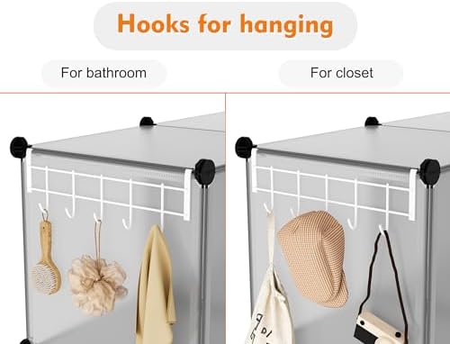 HOMIDEC Closet Organizers and Storage, 12 Cube Storage Organizer, Grey - Image 6