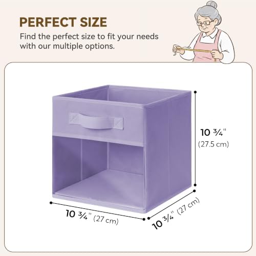 GRANNY SAYS 11 Inch Storage Cube Organizer Bins, Purple Gradient, 6-Pack - Image 2