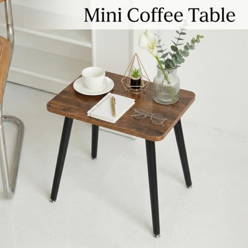 FORAOFUR Side Table, Rectangular Wooden Small End Table, Small Accent Table for Living Room, Bedroom and Balcony, Modern Side Tables for Spaces Home Decor, Easy Assembly - Image 5