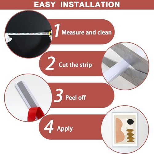 Lunghaa Peel and Stick Shiny White Finish Molding Trim, 393.7" x 0.31" Flexible Decoration Strip for Wall, Tile Edge, Mirror, Cabinet, Furniture and DIY Home Decor - Image 6
