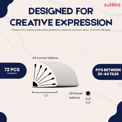 Suteka Tile Decal - Home Decor - French, Set of 72 - Image 2