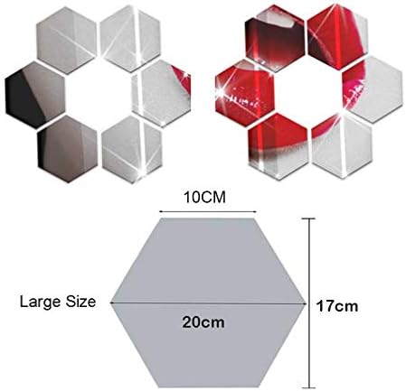 3D Hexagon Acrylic Mirror Wall Decor - Self Adhesive Tiles (30 PCS) - Image 4