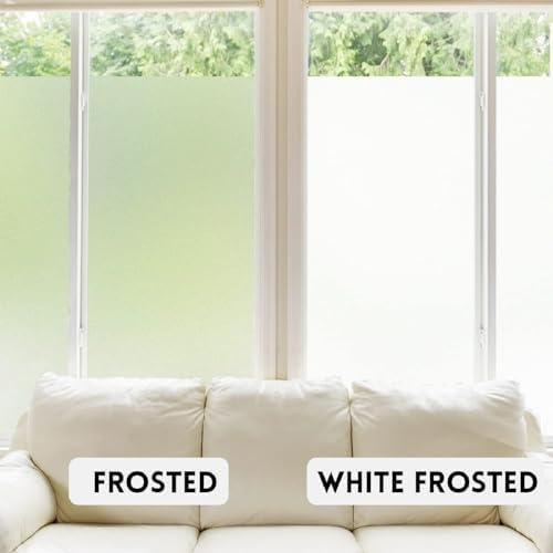KESPEN Frosted Window Privacy Film for Glass No Glue, White, 35.4In X 6.5Ft - Image 6