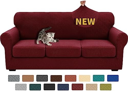 XINEAGE 4-Piece Stretch Sofa Cover, Washable Couch Covers for Dog by XINEAGE