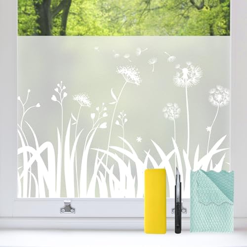 Bloss Frosted Privacy Window Film Removable Static Cling, 17.5"x78.7" by Bloss
