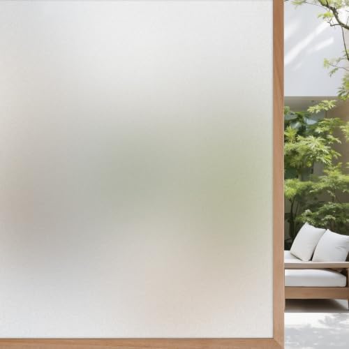 VELIMAX Window Privacy Film, Frosted Glass Window Film, Sun & Heat Blocking Decorative Static Cling Tint for Home Bathroom Office by VELIMAX