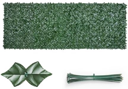 VEVOR Artificial Ivy Privacy Fence Screen, 59 x 98 in Faux Ivy Vine Leaf Hedges Fence, Greenery Privacy Fence with Mesh Cloth Backing, Green Wall Decoration for Outdoor Garden, Yard, Balcony by VEVOR