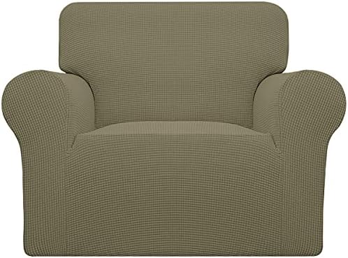 Easy-Going Stretch Chair Slipcover with Arm Washable Khaki by Easy-Going