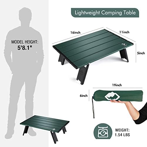 VILLEY Portable Mini Folding Beach Table, Ultralight Aluminum Side Table - Image 3