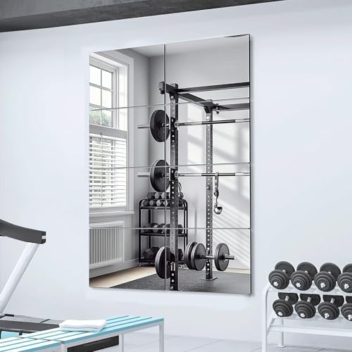 Delma Frameless Mirror Tiles 14"x12"x8 Pcs Wall Mounted - Image 2