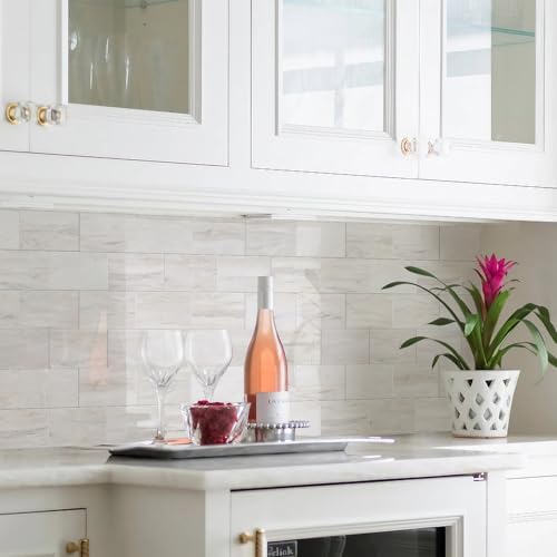STICKGOO Subway Tile Peel and Stick Backsplash, Glossy Light Brown PVC Self Adhesive Tile Backsplash, Stick on Tile for Kitchen and Bathroom(10 Sheets) - Image 5