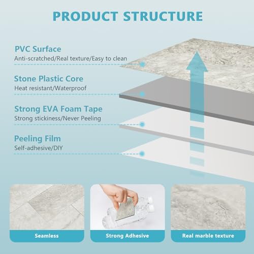 Vamos Tile 4-Piece Beige Mixed Grey Peel and Stick Backsplash Seamless Tile - Image 3
