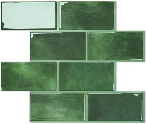 STICKGOO 10-Sheet Subway Tile Peel and Stick Backsplash, Self Adhesive Vinyl Wall Tiles, Stick on Backsplash for Kitchen and Bathroom(Thicker Design) by STICKGOO