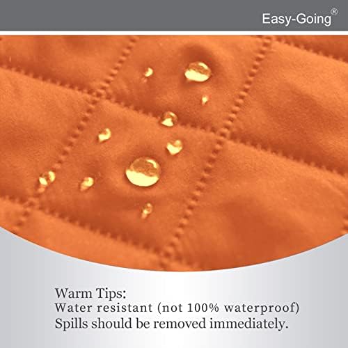 Easy-Going Reversible Couch Cover, Recliner 22 in, Orange/Black - Image 4