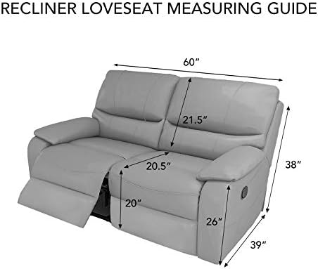 PureFit Super Stretch Loveseat Recliner Sofa Couch Cover with Pocket - Image 6