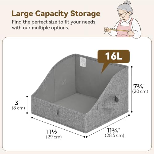 GRANNY SAYS Trapezoid Closet Storage Bins, Small, Dark Gray, 3-Pack - Image 6