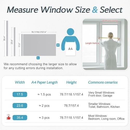 DOWELL One Way Window Privacy Film, Window Tint with Tools, Silver - Image 3