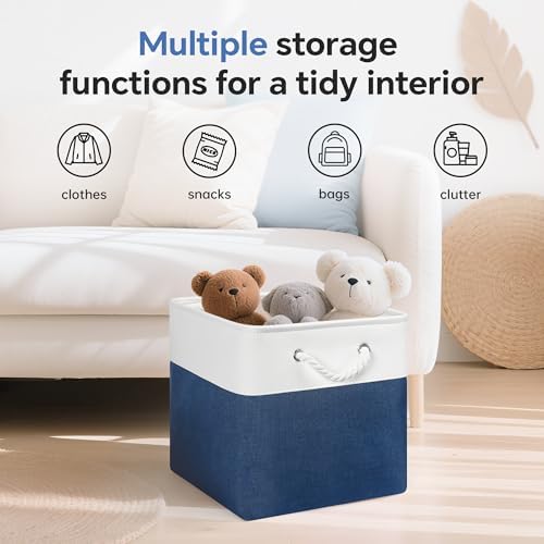 ECDYQXVU 13x13x13 Inch Storage Cube Bins Foldable Organizer Baskets 6 Pack - Image 5