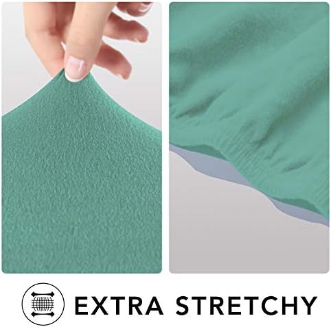 PureFit Stretch Couch Covers for Sofa Large Sofa Slipcovers Cyan - Image 4