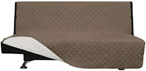 Easy-Going Reversible Couch Cover, Large Futon Sofa, Camel/Ivory by Easy-Going