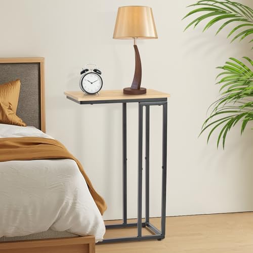 C-Shaped End Table - Slim Slide-Under Couch TV Tray Side Table - Image 2