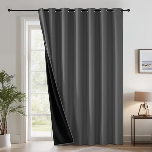 RYB HOME 100% Blackout Curtain, Bedroom Patio Sliding Glass Door Drape by RYBHOME