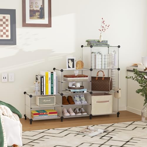 AWTATOS 6 Cube Closet Organizer Storage Shelves, Translucent - Image 4