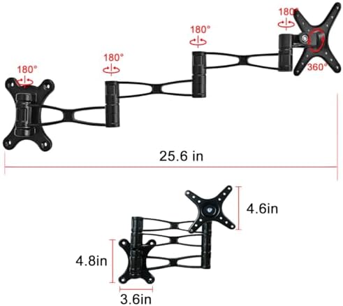 Wall Floating Nightstand Bracket,Foldable,Rotatable,Space Saving - Image 5