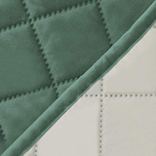 Easy-Going Reversible Oversized Couch Cover for 3 Cushion Couch Sofa Cover for Dogs Water Resistant Furniture Protector Cover with Foam Sticks for Pet Cat (Oversized Sofa, Cyan/Ivory) - Image 6