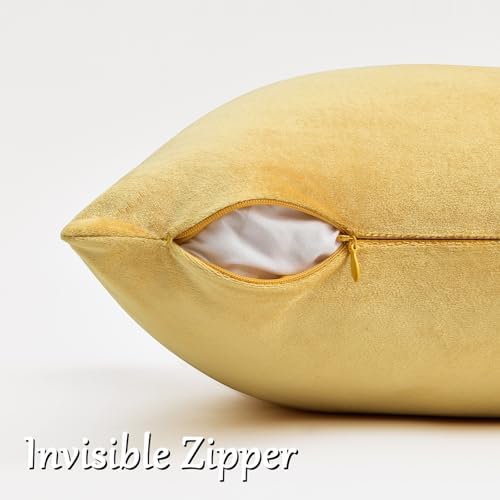 GIGIZAZA Yellow Pillow Covers 12x20 Decorative Pillows Pack of 2 - Image 4