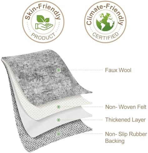 Nakagishi 10x14 Area Rugs Living Room: Washable Abstract Large Neutral Soft Rug Stain Resistant Modern Indoor Floor Non-Slip Carpet for Bedroom Nursery Kids Playroom Office Dining Room Dorm- Grey - Image 7