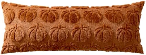 MIULEE Fall Pillow Cover Pumpkin Fall Decor Lumbar 14x36 Dark Rust - Image 7